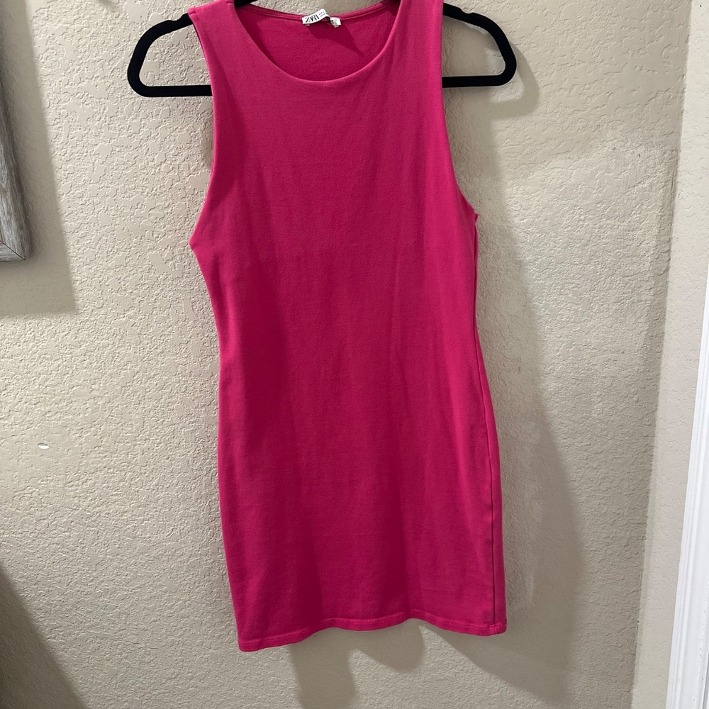 ZARA women’s pink bodycon dress size L - Picture 2 of 6